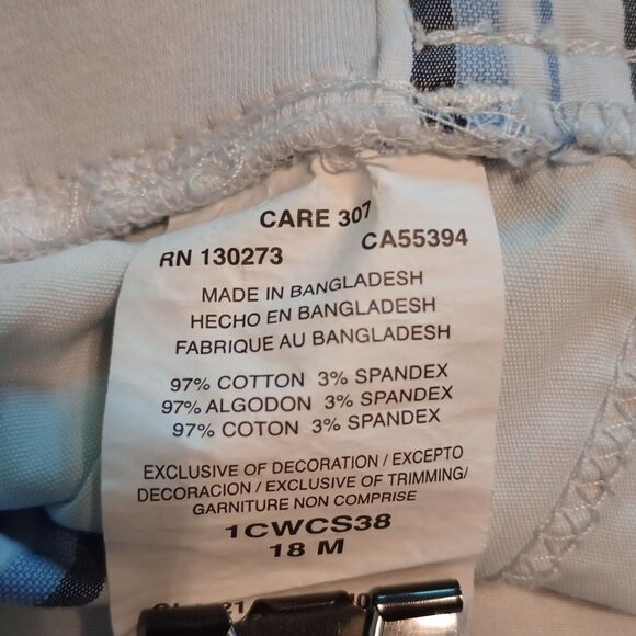 Lee Women's Striped Regular Fit Mid Rise Shorts. 18 Plussize Comfy Stretch - Picture 4 of 7